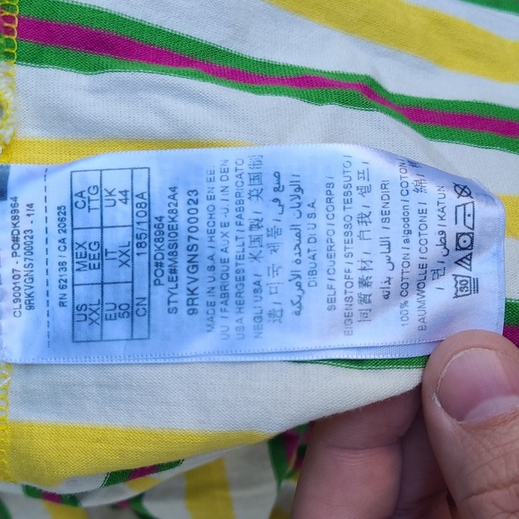 GUESS Produce Farmers Market Striped Shirt Mens XXL Short Sleeve Shirt VTG RARE - Picture 5 of 5